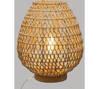 Lampe en métal coloris beige - D. 30 x H. 35,5 cm --