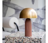Lampe en métal terracotta et doré - joy
