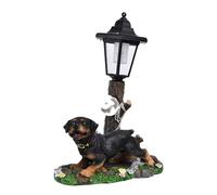 Lampe en résine faite à la main en forme de chien pour terrasse et décoration de la maison, lampe solaire décorative à énergie solaire pour jardin