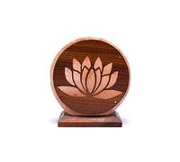 Lampe en Sel de l´Himalaya Lotus - Hauteur 22 cm - Largeur 20 cm - Profondeur 10 cm