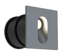 Luminaire encastrable pour chemin d'escalier Luminaire extérieur LED IP54 aluminium 7x7 cm gris