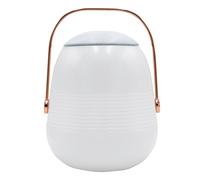 Lampe enceinte bluetooth sans fil poignée cuivre LED blanc/multicolore dimmable BOB STATION H33cm avec télécommande
