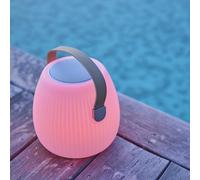 Mini baladeuse musicale bluetooth sans fil LEB blanc/multicolore dimmable MINI MAY PLAY H23cm avec télécommande