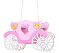 Lampe enfant fille suspension lampe carrosse lampe suspension Lampe chambre enfant lampe suspension, rose, 2x E27, LxlxH 75x10,5x33 cm