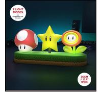 Super Mario Paladone Lampe icône Lampe de bureau sur pied sous licence officielle Mario Brothers, décoration de salle de jeux et marchandises pour garçons et filles, veilleuse accessoire cadeau pour