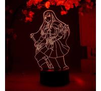 Lampe Erza Scarlet Otaku Fairy Tail, figurine de veilleuse, LED RGB 16 couleurs, télécommande, anima