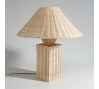 Lampe et abat-jour conique en rotin 50x56x50cm Beige
