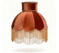 Lampe européenne à pampilles, abat-jour suspendu, décorative avec franges | Abat-jour fait main for lampadaire, lampe de chevet, décoration intérieure(Orange)