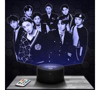 Lampe Ex deco chambre fille Lampe 3D Ex objet K-pop Corée Pop Coréene idée cadeau décoration lumière tamisée veilleuse deco bureau. Idée Cadeau Noel adolescent original TOP