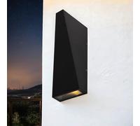 Lampe Extérieure À LED Murale Up Down H: 20 Cm IP54 Noir 3200K Étroit Indirecte