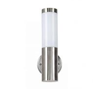 Lampe extérieure acier inoxydable, argent, IP44, 33cm, Ø8cm, lampe de porte d'entrée, lampe de terrasse extérieure, entrée, terrasse, jardin, lampe murale, lampe extérieure