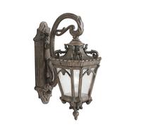 Lampe Extérieure Antique Aluminium Verre IP44 Vintage Design Terrasse Porte Mur
