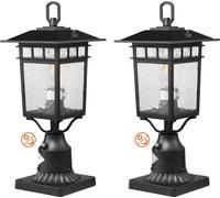 Lampe extérieure de jardin avec capteur de crépuscule - 40 cm lampe de chemin - résistant aux intempéries E27 - installation facile - pour le jardin, la cour, l'allée, le chemin - design moderne