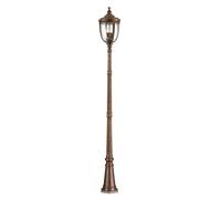 Lampe Extérieure Lampadaire Balise Candélabre H 242,6 cm Acier Verre Bronze