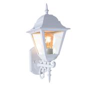 Lampe extérieure Lampe murale Lanterne de jardin Lampe d'entrée Aluminium, verre blanc, IP44, 1x douille E27, HxLxP 44,5x18,5x24,5 cm