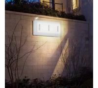 Applique murale applique extérieure lampe murale maison, IP44 résistant aux intempéries 2 ampoules, acier galvanisé, verre satiné, LED 7,4W 640Lm blanc chaud, LxLxP 18x33x6cm