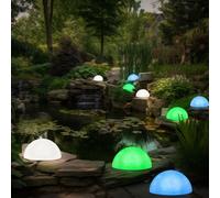 Lampe Extérieure Lumière de Jardin Décorative RGB Changement Couleur Demi-Boule