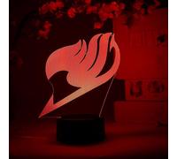 Lampe Fairy Tail Guild Mark Otaku, veilleuse figurine Fairy Tail, LED RGB 16 couleurs avec télécomma