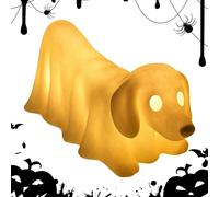 Lampe fantôme en forme de teckel - Figurine fantôme de chiot mignon, tables de chevet et dortoirs, éclairage d'ambiance saisonnier de fête (150 x 100 x 80) mm + masse de 0,3 kg, construction en résine