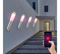 Lampe Feu Avant Applique Murale Détecteur de Mouvement Smart RGB LED 4er Set