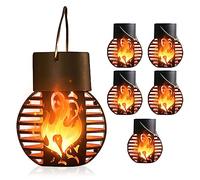 Lampe Flamme Solaire,Lanterne Solaire Extérieure,Lanternes et torches de jardin,lanternes d'extérieur solaire,Lanterne solaire exterieur jardin,Lumière Solaire Flamme,Lanternes d'extérieur (6PCS)