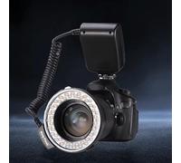 Lampe Flash à Anneaux Macro LED, 48 Anneaux Lumineux LED avec écran LCD, Anneaux Macro avec Adaptateur de Contrôle d'alimentation pour Appareils Photo Reflex Numériques