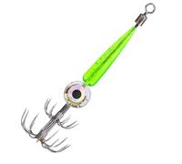 Lampe flash sous-marine à LED - Crochet de pêche à la calamar lumineux étanche - Appât de pêche à piles - Attracteur - Kit de hameçons Jig - Pieuvre électronique - Crochet lumineux - Long