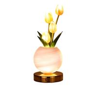 Lampe Fleur - Décoration Maison Rechargeable Tactile 3 Couleurs à Intensité Variable | Lampe Fleur Tulipe Lumineuse - pour Chambre Bureau Table de Chevet Coiffeuse Lecture Sommeil Enfant Maman Fille