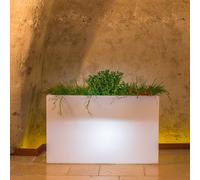 LAMPE FLOWERPOT RECTANGULAIRE LED CÂBLE BATTERIE ÉCLAIRAGE JARDIN BALCON PATIO
