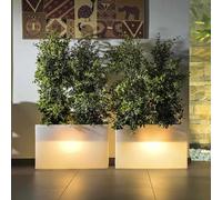LAMPE FLOWERPOT RECTANGULAIRE LED RGB MULTICOLOR BATTERIE ÉCLAIRAGE JARDIN PATIO