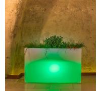 LAMPE FLOWERPOT RECTANGULAIRE LED VERT CÂBLE ÉCLAIRAGE JARDIN BALCON PATIO
