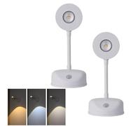 Lampe for tableau avec détecteur de mouvement, spot mural rechargeable, fonctionne à piles, applique murale LED sans fil, rotation à 360°, éclairage d'accentuation à intensité variable for peintures(C