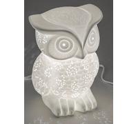 Lampe Formano Eule 25 cm Porcelaine Blanc NEU