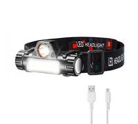 Lampe frontale 2 en 1 led 120 lm cob 170 lm torche détachable
