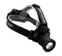 Lampe Frontale 2x18650 Longue Autonomie 4 Heures | COB LED doux, rechargeable USB, étanche IPX4, idéal camping, trekking, course nocturne(E)