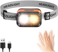 Lampe Frontale 3000 Lumens Rechargeable Usb-C,Lampe Frontale Led,Étanche Avec Capteur De Mouvement Pour Camping,Course,Cyclisme Et Pêche