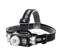 Lampe Frontale 7 Modes Haute pour puissance Compacte Lampe Frontale | Double pour source COB et LED, charge USB pour rapide, idéal camping trekking, lumière puissante (T172 4.5*8.5*3cm)