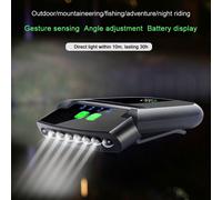 Lampe Frontale À 4 Led Avec Capteur De Gestes, Alimentée Par Batterie Abs Rechargeable Par Usb, Idéale Pour La Pêche, Nouveau Modèle De 2020, 100lm