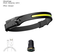 Lampe Frontale À Induction Led Cob Zk30, 1200 Lm, Rechargeable Par Usb, Torche De Chasse, Torche D'avertissement, Pour Le Travail, L'équitation, 550lm, Livraison Directe