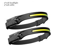 Lampe Frontale À Induction Led Cob Zk30, 1200 Lm, Rechargeable Par Usb, Torche De Chasse, Torche D'avertissement, Pour Le Travail, L'équitation, 550lm, Livraison Directe