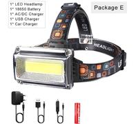 Lampe Frontale À Led Cob 8000lm, Projecteur Portable Ultra Lumineux Avec Chargeur Usb, Idéal Pour La Pêche Ou Le Camping En Plein Air