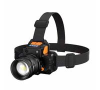 Lampe frontale à LED rechargeable par USB, lampe de travail à détection de lumière, camping, pêche, extérieur, T50, blanche