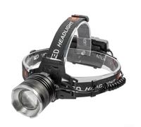 Lampe Frontale Alliage Aluminium USB Zoomable Étanche | pour puissance XHP70, portée 500m, idéal sentiers nocturnes, recharge pour rapide USB, pour affichage pour niveau (B)