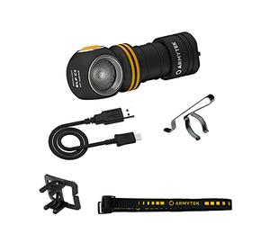 Lampe frontale Armytek Elf C1 Warm Micro USB rechargeable 980 LED Lumens Lampe de poche multifonction + 18350 Li-ion Batterie