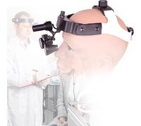 Lampe frontale chirurgicale rechargeable 3 W 60 000 lx - Grossissement x3,5 - Phare médical LED avec lumière du jour 5500 K pour chirurgie dentaire | Procédures faciales | Chirurgie plastique