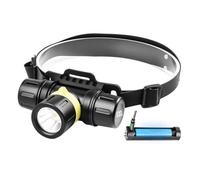 Lampe frontale de plongée avec corps en aluminium, faisceau avant focalisé et sangle portée sur la tête pour la plongée avec tuba et le camping, lampe de plongée sous-marine, lampe de plongée avec