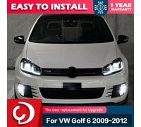 Lampe frontale de style de voiture pour VW Golf 6 phares 2009-2012 LED mise à niveau 7.5 conception lampe de signalisation DRL accessoires automobiles Red LED