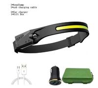 Lampe Frontale D'équitation À Induction Led Z3 550lm Cob, 1200mah, Rechargeable Par Usb, Lampe De Travail Pour La Chasse, 3 Modes, Torche D'avertissement