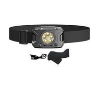 Lampe frontale d'extérieur rechargeable | Réglage de 45 degrés avec avertissement rouge | Lampe frontale LED | Phare étanche pour le camping, la randonnée en plein air