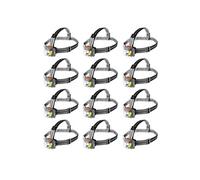 Lampe frontale Duo - Lot de 12 - 4 modes d'éclairage - Inclinable 90°